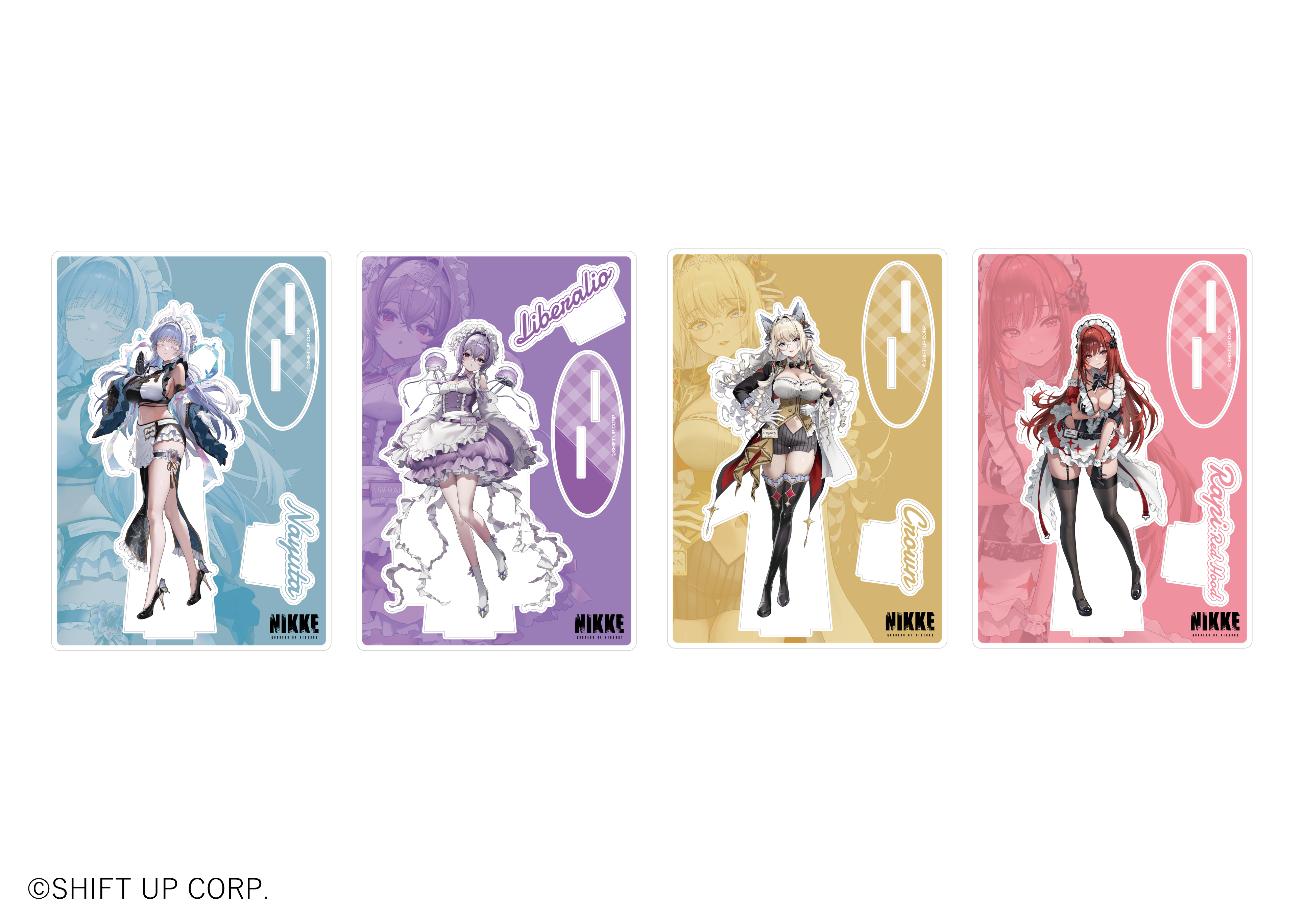 勝利の女神 NIKKE and GALLERY BIGアクリルスタンド 3個 BIGアクリルスタンド（全4種）- 勝利の女神：NIKKE Collaboration Cafe