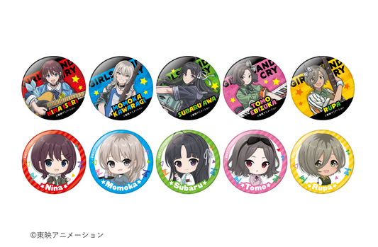 トレーディング缶バッジ（全10種）- TVアニメ『ガールズバンドクライ』