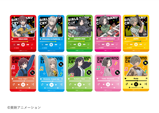 トレーディングクリアカードＢ（全10種）- TVアニメ『ガールズバンドクライ』